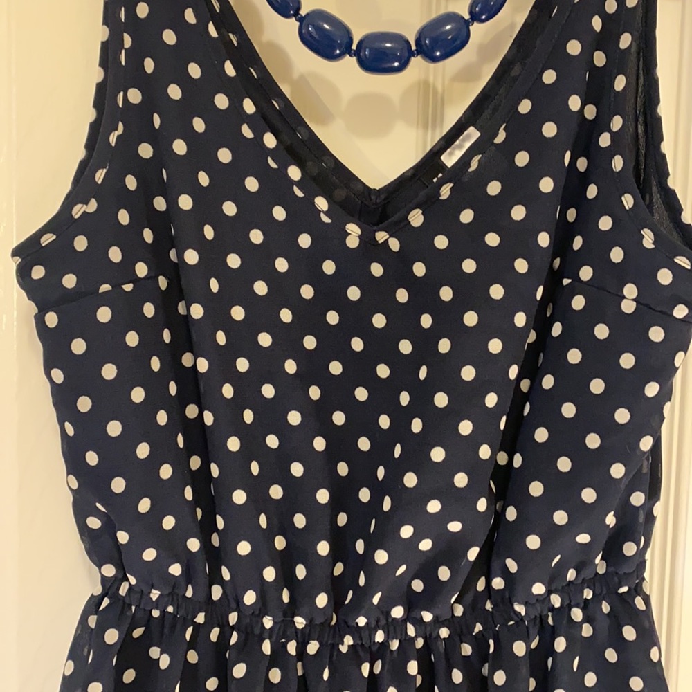H&M Navy Polka Dot Sundress size 4 - Picture 4 of 7